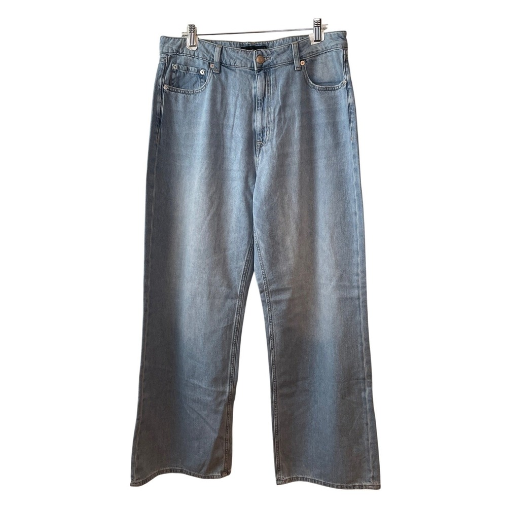 Aeropostale Jeans Women's 14 Blue New High Rise Wide Leg Non-Stretch Denim New - Picture 1 of 14